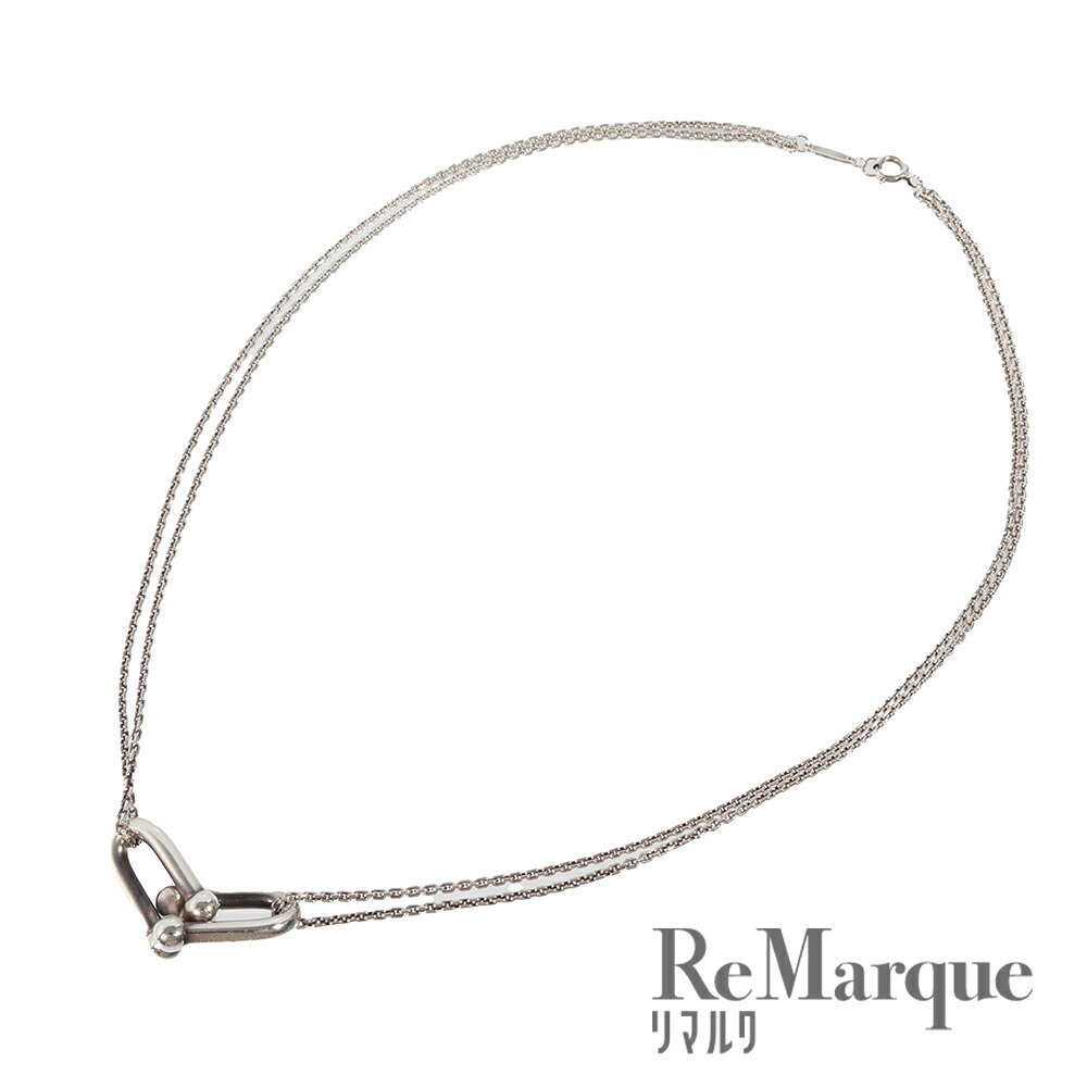 TIFFANY Co HardWear Double Ring Necklace Sterling Silver Jewelry